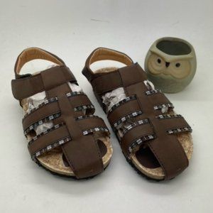 Kids Shoes Pro Active Gareit Brown / Tartan Trim Sandal